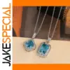 Elegant Blue Aquamarine Pendant Necklace