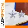 Star-Shaped Zircon Earrings for Women