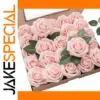 Artificial Blush Pink Roses Set - 25 Floral Decor