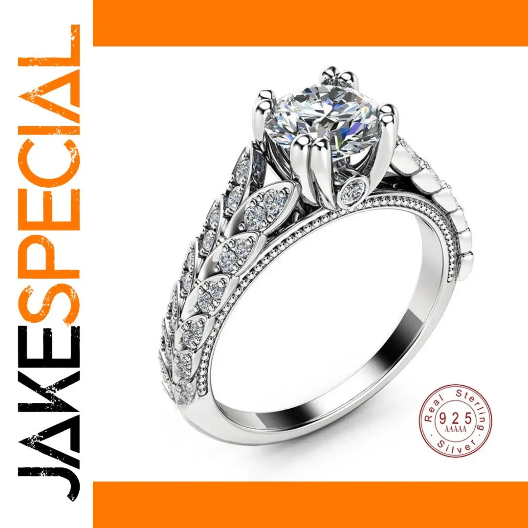 Elegant Silver Ring with AAAA Cubic Zirconia 1 Elegant Silver Ring with AAAA Cubic Zirconia