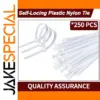 250-Piece White Nylon Cable Tie Set for Cable Management