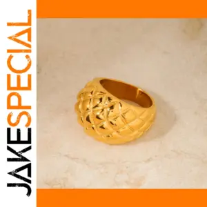 Bold Gold Stainless Steel Ring