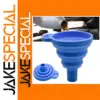 Blue Collapsible Silicone Car Funnel for Refilling