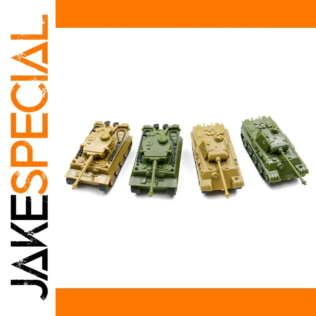 1:144 WWII Tank Model Set with 4 Military Vehicles 1 1:144 WWII Tank Model Set with 4 Military Vehicles