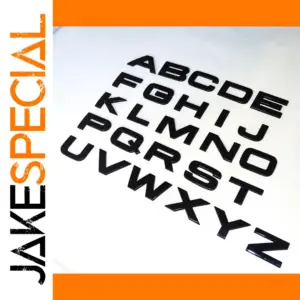 Glossy Black 3D Letter and Number Decals