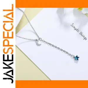 Celestial Blue Star Pendant Necklace for Women