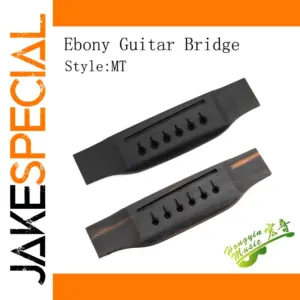 Natural Cameroon Ebony Guitar Bridge 153x37x9mm