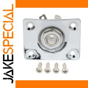 LP and Tele Guitar Jack Plate in Metal Alloy