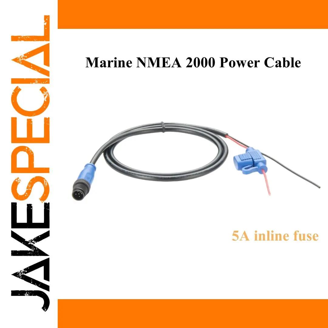 Marine-Grade NMEA 2000 Power Cable 1m 5A Fuse 1 Marine-Grade NMEA 2000 Power Cable 1m 5A Fuse