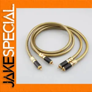 Luxury Gold RCA Interconnect Cable for Audio Visualization