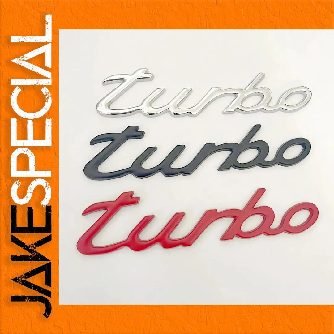 3D Metal Turbo Emblem for Cars—12.8cm x 3cm 1 3D Metal Turbo Emblem for Cars—12.8cm x 3cm