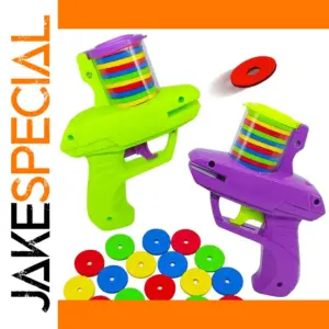 Colorful Mini Flying Disc Launcher Toy Guns for Outdoors