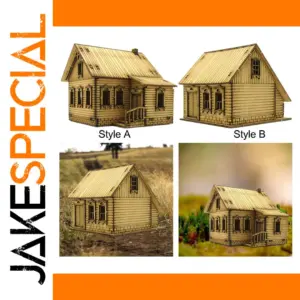 Vintage European Style 1/72 Wooden House Kit
