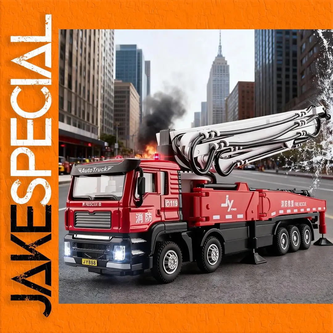 Realistic Fire Rescue Truck Model 1:32 Scale 1 Realistic Fire Rescue Truck Model 1:32 Scale