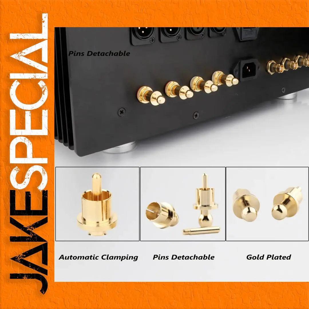 Gold Plated RCA Noise Stopper Caps Set 1 Gold Plated RCA Noise Stopper Caps Set