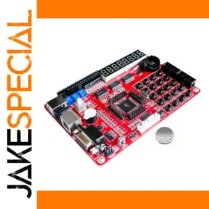 Red AVR Development Board with ATMEGA128A
