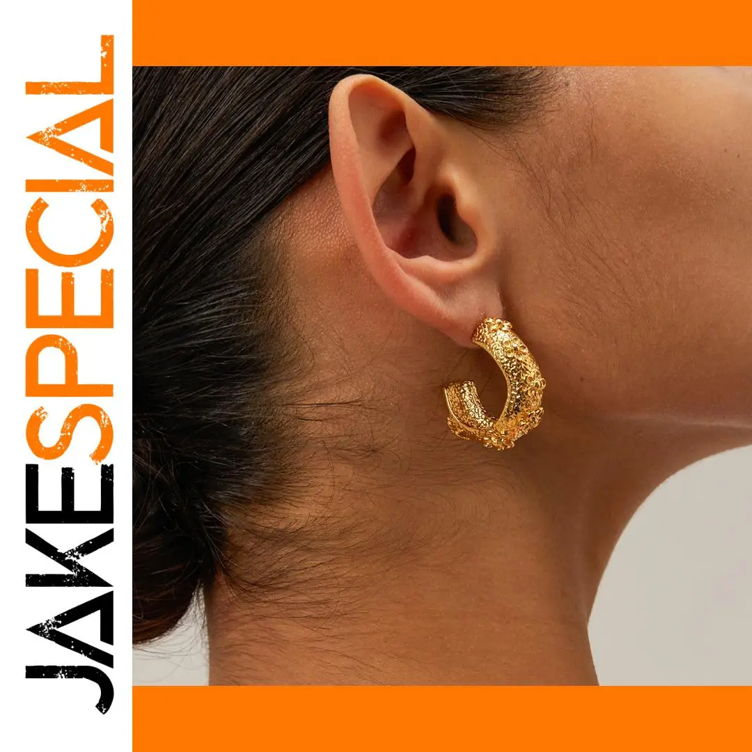 Stainless Steel Lava Flower Earrings 1 Stainless Steel Lava Flower Earrings