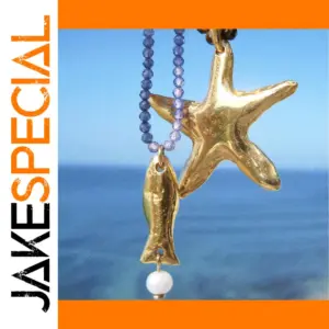 Stainless Steel Gold Starfish Pendant Necklace