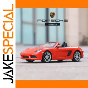 Vivid Red Porsche 718 Boxster Diecast Model
