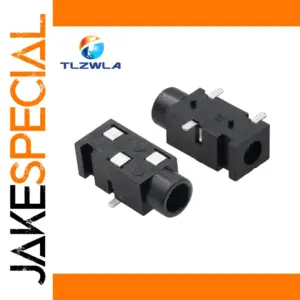 Black 3.5mm Audio Socket Set for Projects