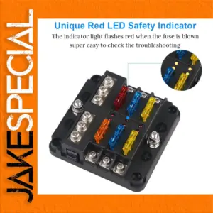 Waterproof 6-Way Automotive Fuse Box