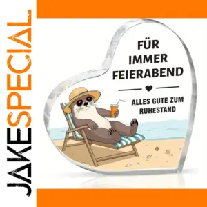 Heart-Shaped Acrylic Retirement Decor