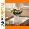 Elegant Pastel Silk Rose Bouquet in White Vase