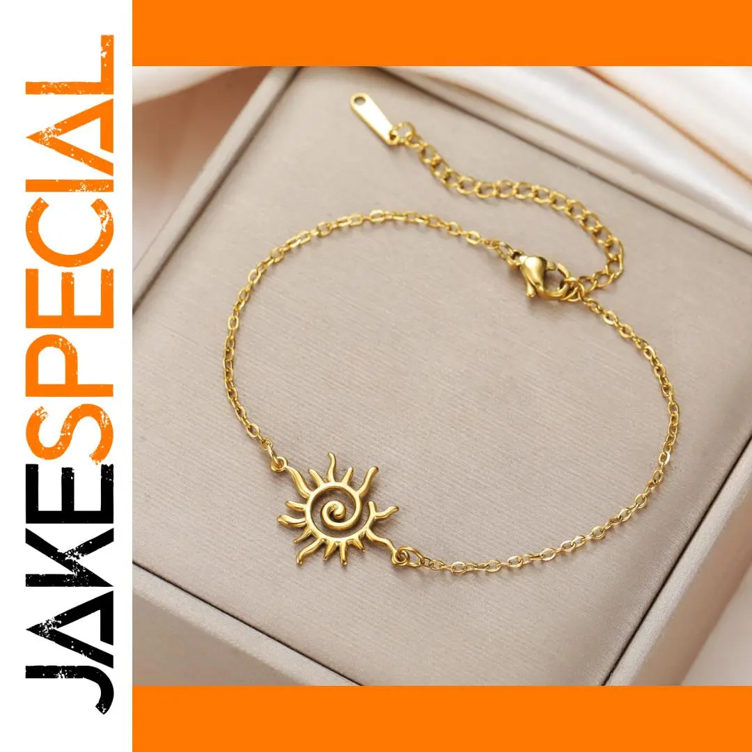 Celestial Spiral Sun Charm Bracelet for Women 1 Celestial Spiral Sun Charm Bracelet for Women