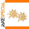 Sun-Inspired Stainless Steel Earrings Model JDEW2408061