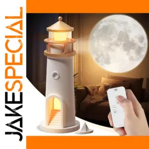 Lighthouse Moon Projection Nightlight with Bluetooth