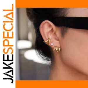 Stainless Steel Three-Layer Geometric Ear Studs
