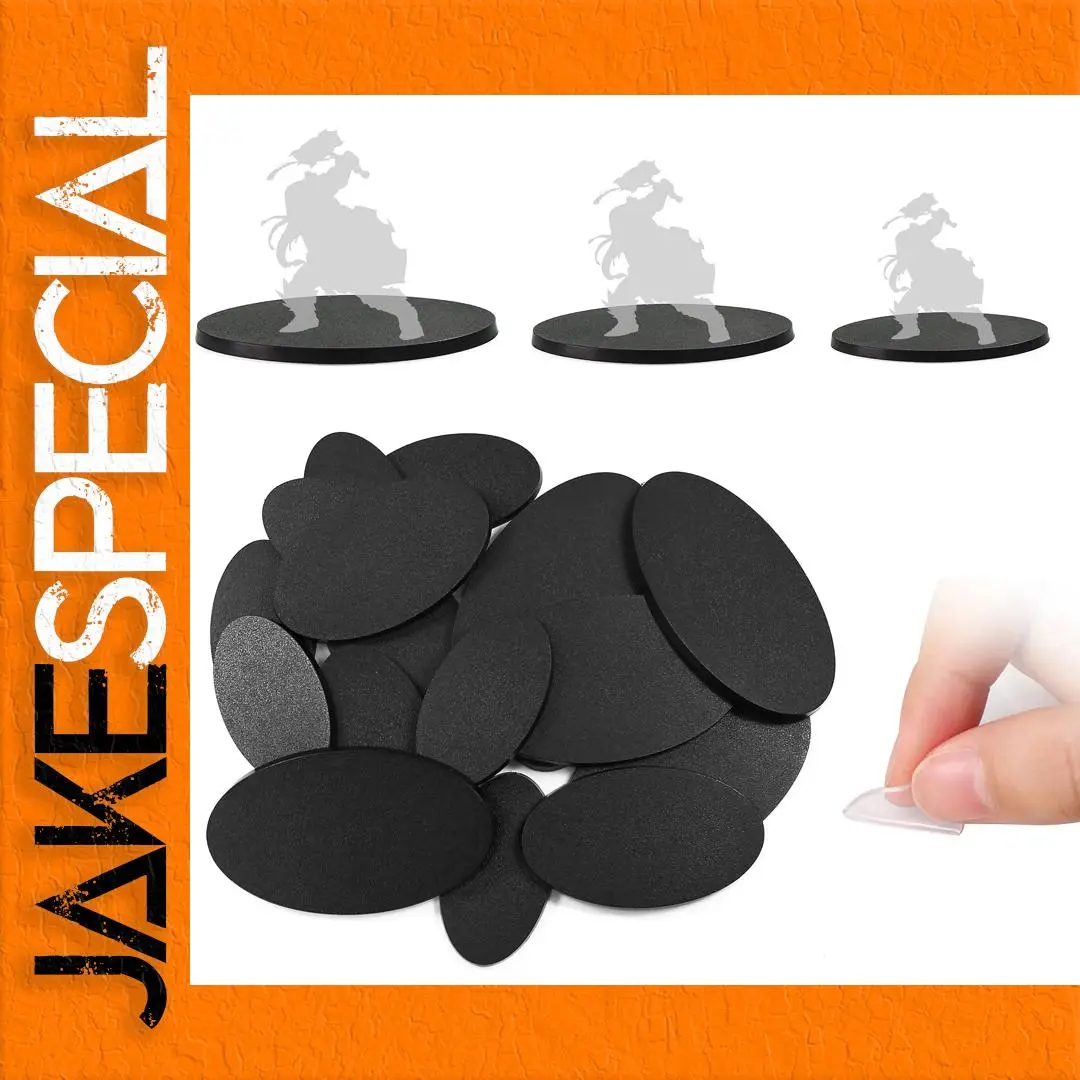 Evemodel Black Oval Base Set (40 pcs) 1 Evemodel Black Oval Base Set (40 pcs)