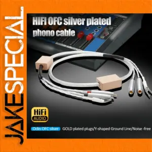 High-Fidelity Silver RCA Phono Cable 1-2m