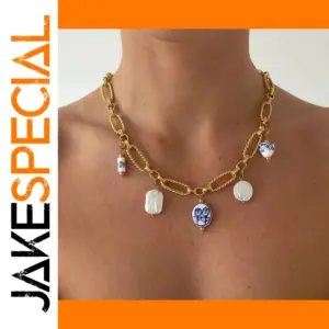 Stainless Steel Gold Necklace 47+5cm for Women