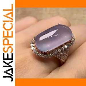 Geometric Silver or Gold Ring with Cubic Zirconia