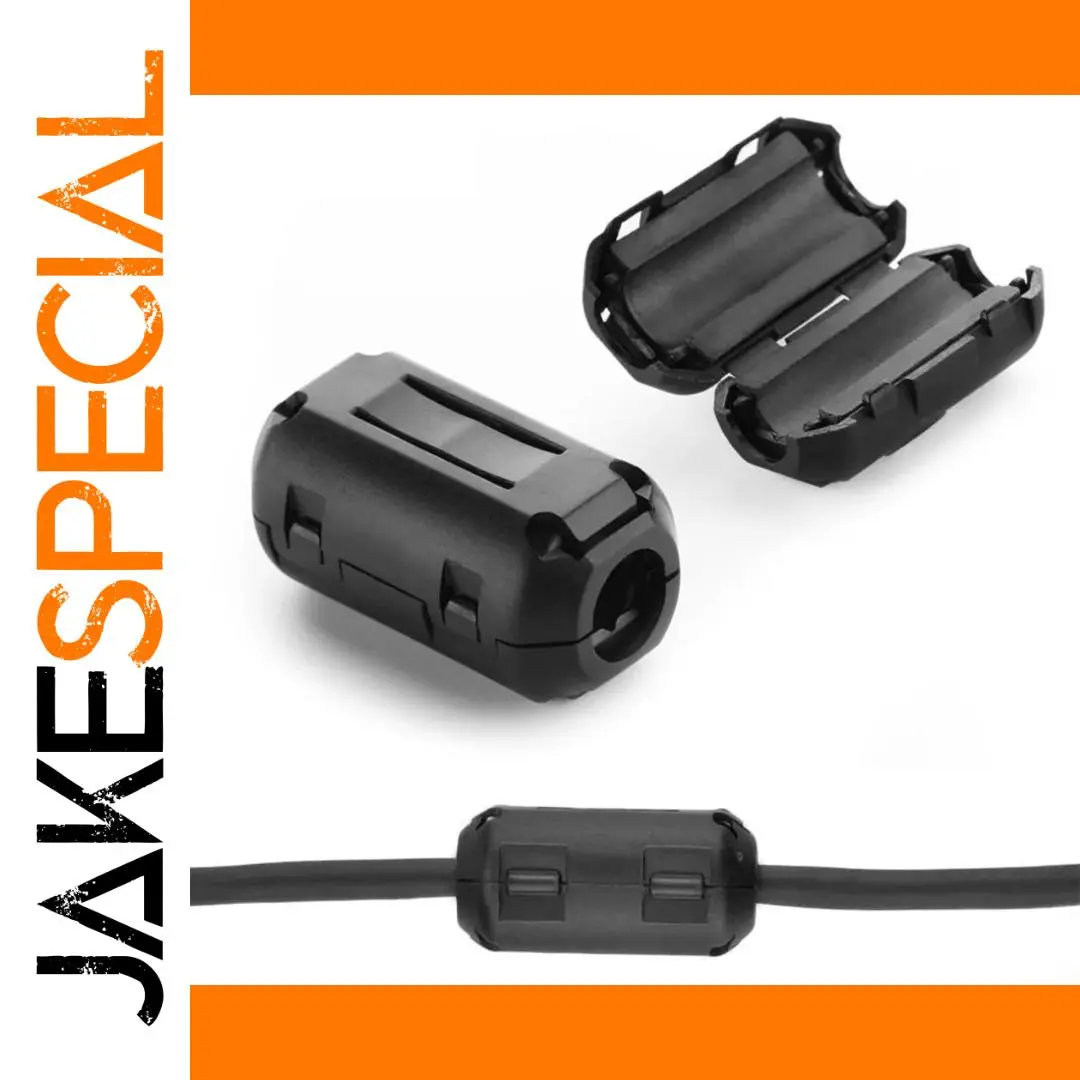 Black Ferrite EMI Suppressor Ring Core in 5 Sizes 1 Black Ferrite EMI Suppressor Ring Core in 5 Sizes