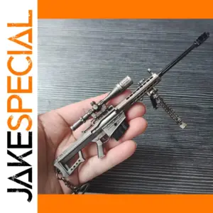 Mini Alloy Barrett Sniper Rifle Keychain Model