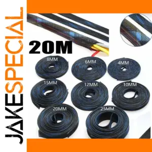 Braided PET Nylon Cable Sleeve 20m, Expandable