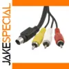 3 RCA to S-video Adapter Cable 1.5m