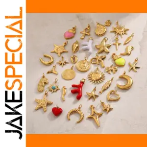 Gold Sea Star Charm Set for Jewelry making