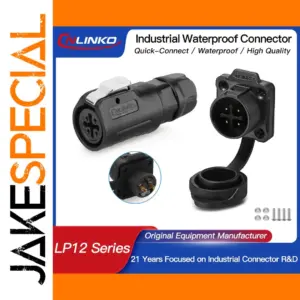Waterproof Industrial Connector Set, 2-8 Pins