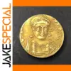 Greek Woman Vintage Pendant 20.5mm Copper Jewelry