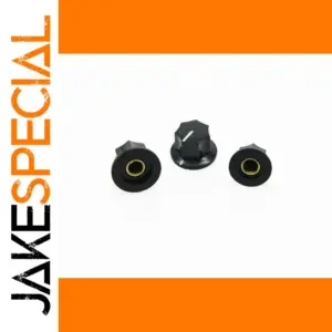 Black Metal JB Guitar Knobs Set for USA Bass