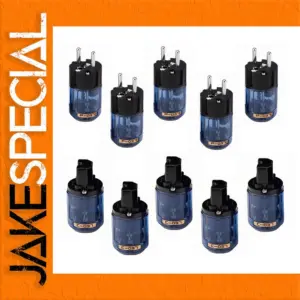 Rhodium-Plated Audio Connector Set for Hi-Fi Systems