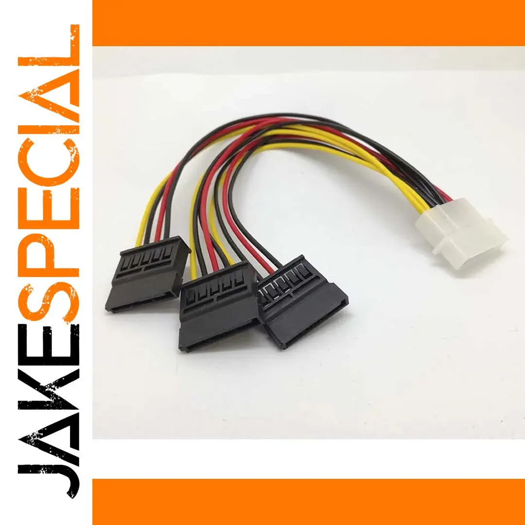 4-Pin Molex to 3 SATA Power Splitter Cable 1 4-Pin Molex to 3 SATA Power Splitter Cable