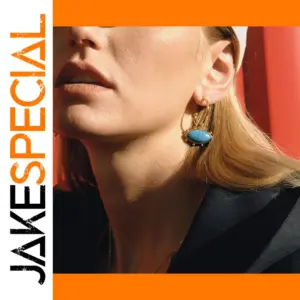 Gold and Blue Turquoise Devil's Eye Earrings