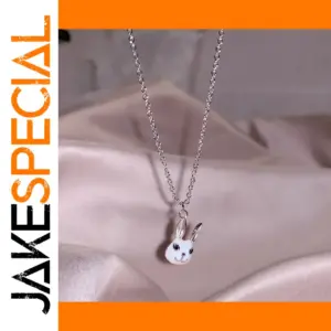 Sterling Silver Rabbit Pendant Necklace for Women