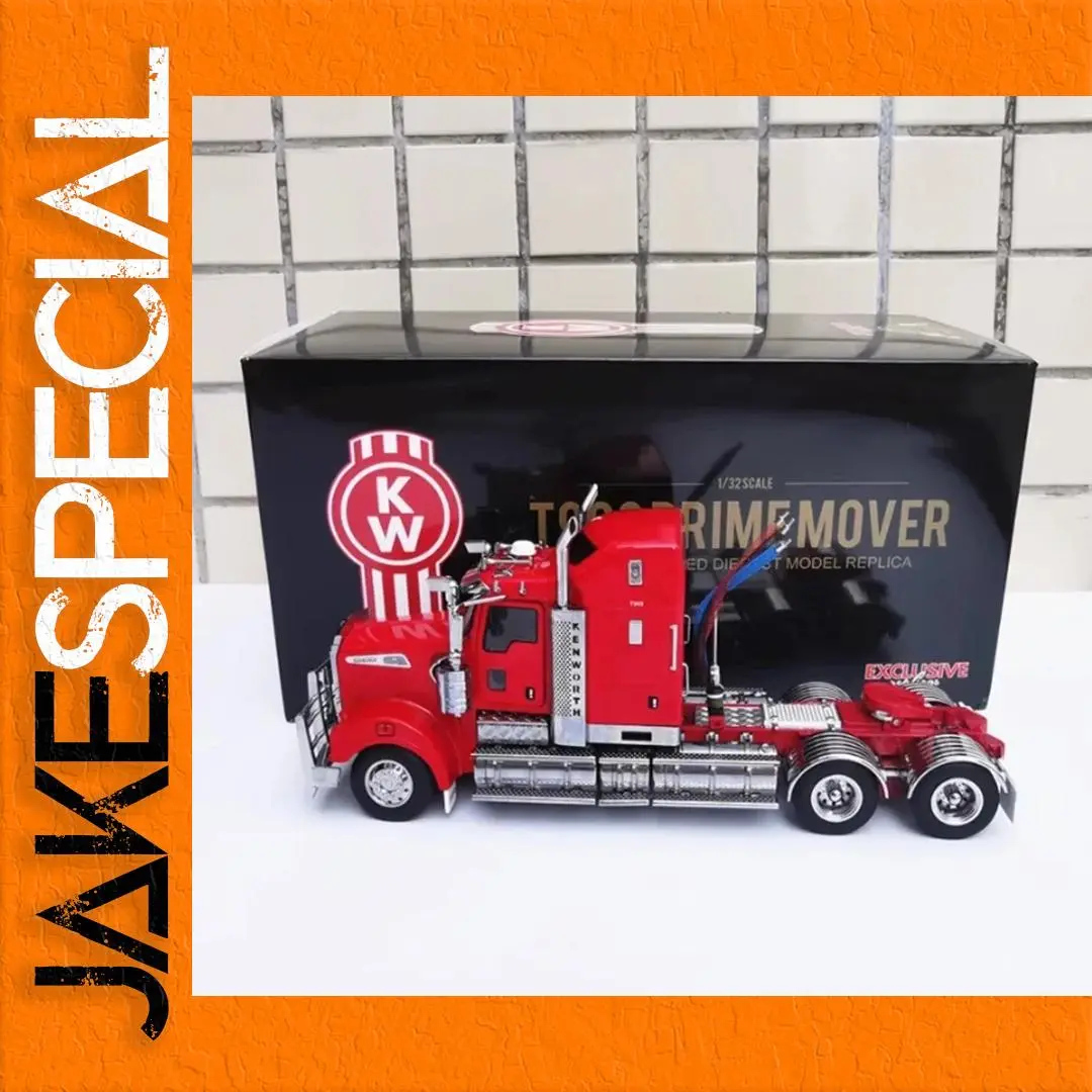 Vibrant Red Kenworth T909 Diecast Model 1 Vibrant Red Kenworth T909 Diecast Model