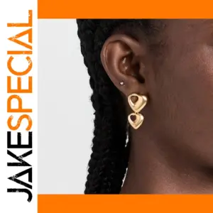 Gold Stainless Steel Earrings Set for Women