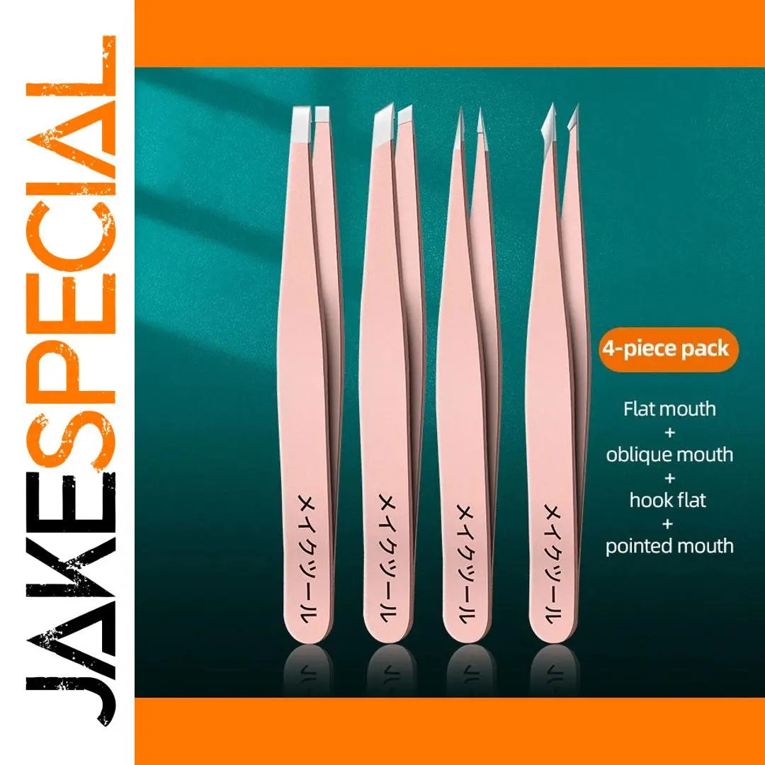 Professional Stainless Steel Tweezers Set for Beauty 1 Professional Stainless Steel Tweezers Set for Beauty